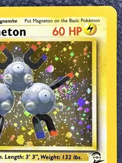 2000 Magneton #9/130 Holo (SWIRL) LP++ Rare Pokemon Base Set 2 Vintage WOTC - Image 3