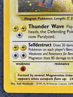 2000 Magneton #9/130 Holo (SWIRL) LP++ Rare Pokemon Base Set 2 Vintage WOTC - Image 4