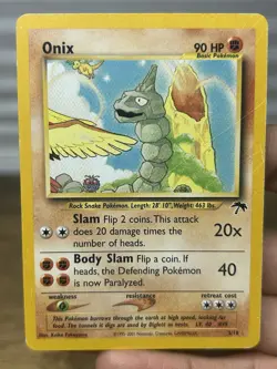 Onix 3/18 Southern Islands Promo Pokemon Card Near Mint Non Holo Card - HP - Image 3