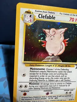 Clefable Holo Rare Swirl 5/130 - Pokemon - Base Set 2 NM / LP - Image 2
