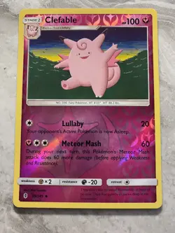 Pokemon TCG - Clefable - 89/145 - Uncommon Reverse Holo - Sun & Moon: Guardians - Image 1