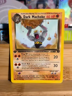 DARK MACHOKE 40/82 Team Rocket 1st Edition Unlimited Uncommon Pokemon TCG MP - Image 1