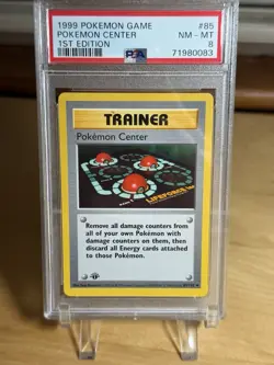 PSA 8 Pokemon Center 1st Edition Shadowless Base Set - Image 1