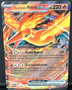 Team Rocket's Moltres EX 031/182 Rare Holo - Destined Rivals -NM- Pokemon TCG - Image 1
