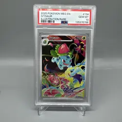 Pokemon TCG Ivysaur 134/132 Me01: Mega Evolution Holo - PSA 10 💎 - Image 1