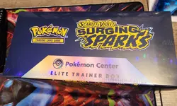Pokemon TCG Surging Sparks ETB Pokemon Center Exclusive SEALED Elite Trainer Box - Image 4