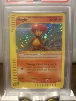 PSA 7 NM Magby Expedition Base Set Holo Pokemon 17/165 - Image 2