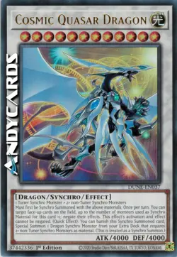 COSMIC QUASAR DRAGON (Drago Quasar Cosmico) Ultra R • DUNE EN037 • 1Ed • Yugioh! - Image 1