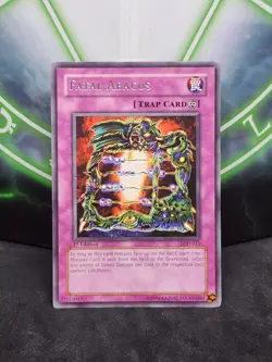 Yugioh Fatal Abacus LOD-011 Rare 1st Edition NM - Image 1