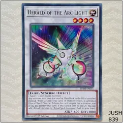 Herald of the Arc Light - JUSH-EN051 - Rare 1st Edition Yugioh - Image 1