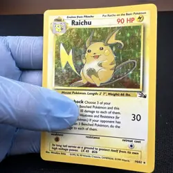 Raichu 14/62 Holo Fossil Pokemon Card TCG WOTC MP* - Image 2