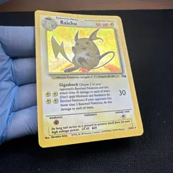 Raichu 14/62 Holo Fossil Pokemon Card TCG WOTC MP* - Image 3