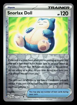 Snorlax Doll 175/182 Paradox Rift NM Reverse Holo Pokemon Card TCG - Image 1