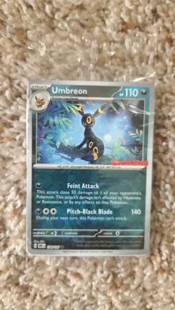 2023 Umbreon 130/197 Gamestop promo Pokemon Card Sealed English Stamped - Image 1