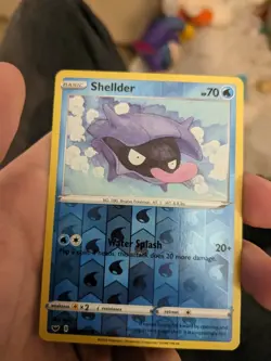 Pokemon Sword & Shield SWSH Base REVERSE HOLO FOIL Shellder 040/202 Card TCG - Image 1