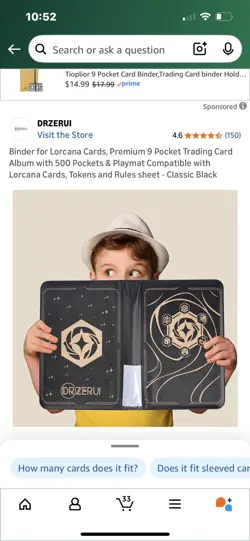 Binder for Lorcana Cards, Premium 9-Pocket Trading Card Album Compatible with - Image 3