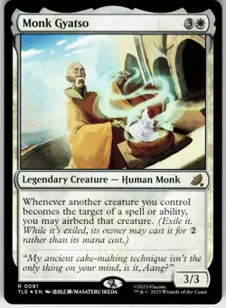 MONK GYATSO 81 AVATAR: THE LAST AIRBENDER: ETERNAL-LEGAL RARE 2025 FOIL LP - Image 2