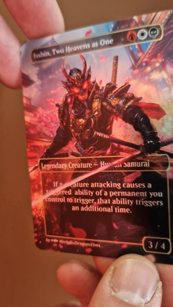 MTG Isshin, Two Heavens as One | FOIL | Commander Proxie | Premium Blue Core - Image 2