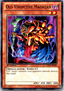 Old Vindictive Magician YS13-EN020 Common 1st Edition Yugioh - Image 1