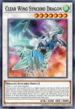 Yugioh RA04-EN249 - Clear Wing Synchro Dragon - Platinum Secret Rare - Image 1