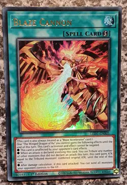 Yugioh Misprint Blaze Cannon LED7-EN005 Ultra Rare 1st Edition MINT - Image 3
