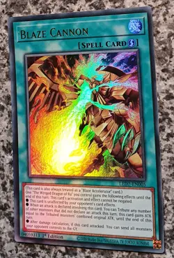 Yugioh Misprint Blaze Cannon LED7-EN005 Ultra Rare 1st Edition MINT - Image 4