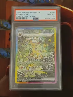 Pokemon Leafeon EX SAR 200/187 Terastal Festival Card Japanese PSA 10 Graded - Image 1