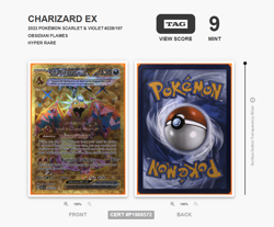 TAG 9 Hyper Rare Charizard ex 228/197 SV03: Obsidian Flames Holo Pokemon Card - Image 2