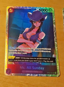 ONE PIECE ENGLISH CARD HOLO GAME CARTE MS ALL SUNDAY OP04-064 SR MINT - Image 1