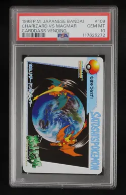 PSA 10 Pokemon Card Charizard VS Magmar #109 Japanese Bandai Carddass Vending - Image 1