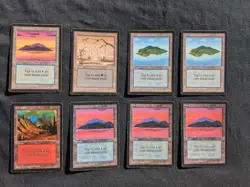 MAGIC THE GATHERING LIMITED EDITION BETA LOT of 8 lands - Image 2