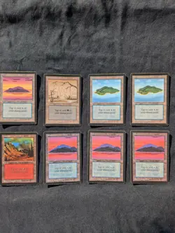 MAGIC THE GATHERING LIMITED EDITION BETA LOT of 8 lands - Image 3
