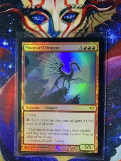 Moonveil Dragon Foil Dark Ascension Lightly Played MTG - Image 1