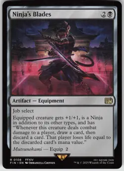 MTG Ninja's Blades Normal NM FINAL FANTASY Magic 108 - Image 1