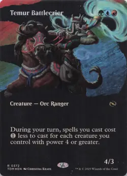 Temur Battlecrier (Borderless) NM Foil Tarkir #372 Rare MTG - Image 1