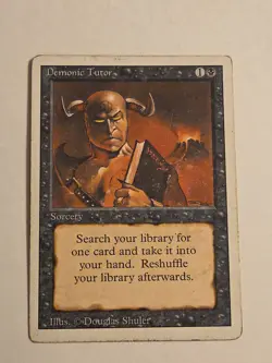 Demonic Tutor X1 3ED MTG Revised HP SEE PICTURES - Image 1
