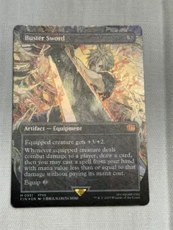 mtg borderless foil Buster Sword, Final Fantasy VII, unplayed - Image 2