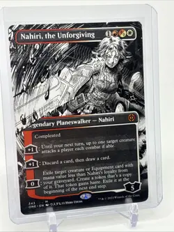 MTG - Nahiri, the Unforgiving (Borderless) - Phyrexia: All Will Be One Reg - NM+ - Image 1