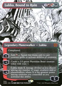 Magic the Gathering (mtg): ONE: Lukka, Bound to Ruin (Showcase) - Mythic - Fu... - Image 1