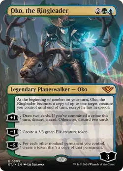 MTG Oko, the Ringleader (Borderless) [Outlaws of Thunder Junction] Near Mint Mag - Image 1