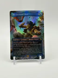 MTG FOIL The Destined Thief (0446) (Borderless) Commander: Final Fantasy NM - Image 1