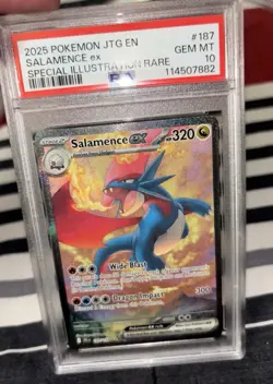 2025 POKEMON JTG EN-JOURNEY TOGETHER #187 SALAMENCE EX PSA 10 - Image 1