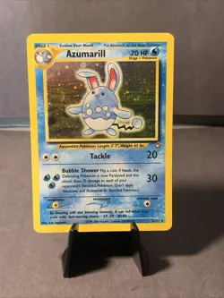 Pokemon TCG Azumarill #2/111 Holo Rare Neo Genesis Unlimited 2000 WOTC VTG Swirl - Image 1