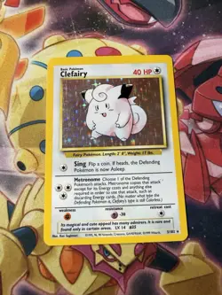 Pokemon TCG Clefairy Base Set (1999) 5/102 Unlimited Holo Rare LP - Image 1