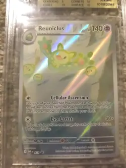 2025 Pokemon Black Bolt Reuniclus 212 Promo Tech Sticker BGS 9.5 PSA 10 GEM MINT - Image 3