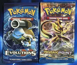 Pokemon XY Booster Pack Lot X2 Breakpoint Greninja XY Evolutions Blastoise Nm M - Image 1