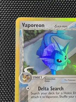 Vaporeon (Delta) 18/113 Holo Ex Delta Species Pokemon TCG LP/NM - Image 2