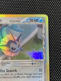 Vaporeon (Delta) 18/113 Holo Ex Delta Species Pokemon TCG LP/NM - Image 3