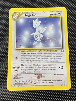 Togetic 16/111 SWIRL Neo Genesis HOLO Rare 2000 Pokemon LP/NM - Image 1