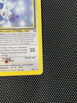 Togetic 16/111 SWIRL Neo Genesis HOLO Rare 2000 Pokemon LP/NM - Image 4